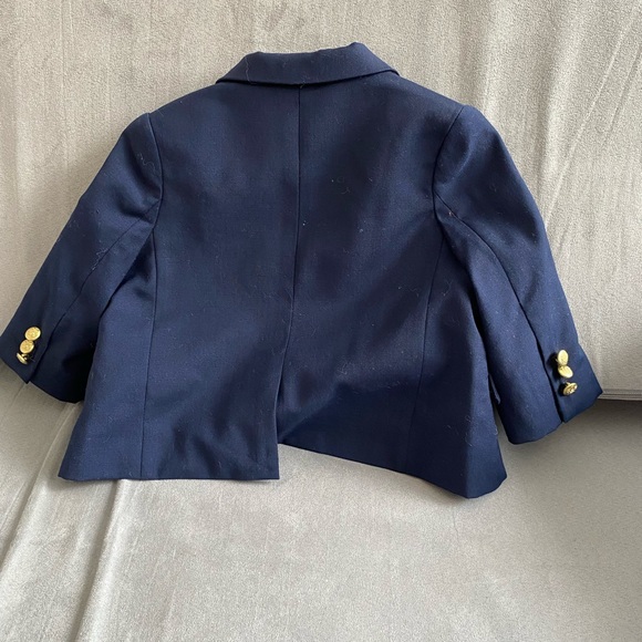 Janie and Jack wool navy blazer, 6-12mo - Picture 2 of 2